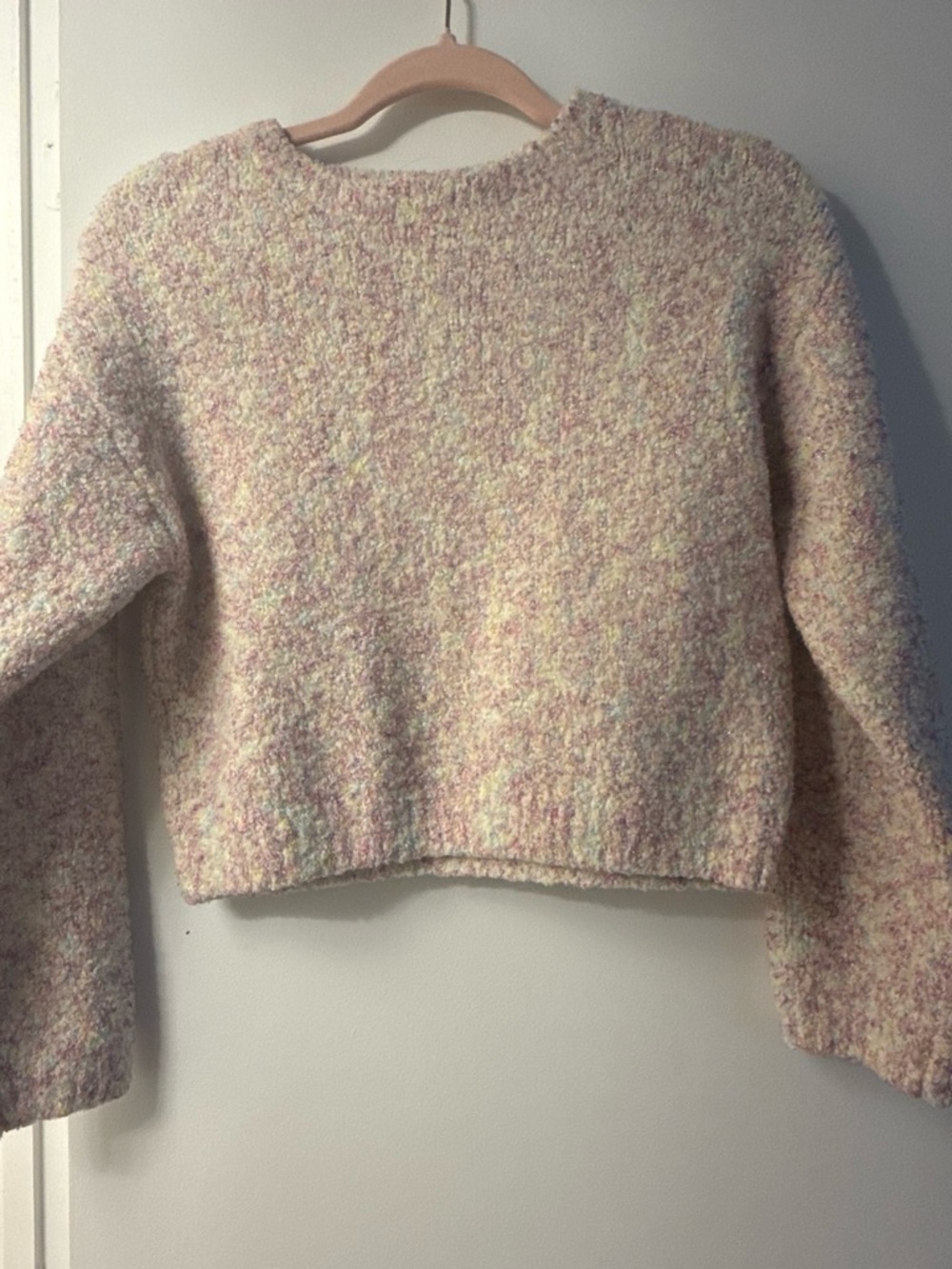 The Children's Place Pastel Speckled Bouclé Crewneck Sweater